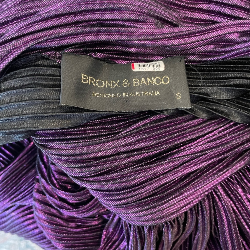 Bronx and Banco Purple One-Shoulder Pleated Maxi Dress - Picture 2 of 15